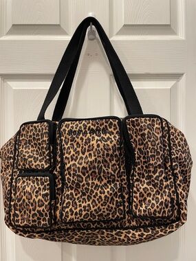 Sonia Rykiel Nylon Sport Leopard Zippered Bag